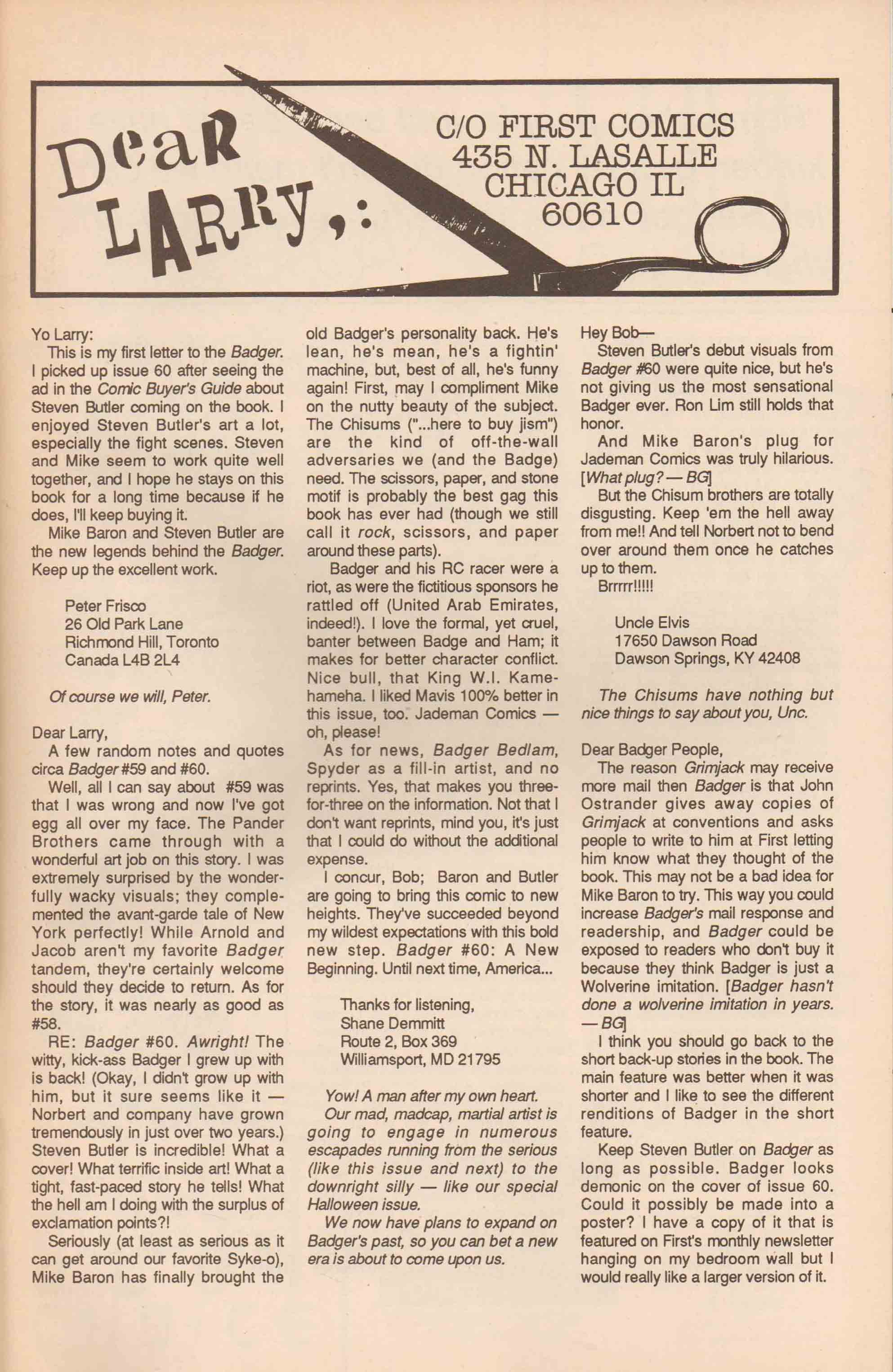 The Badger (1983) Issue #62 - Page 33
