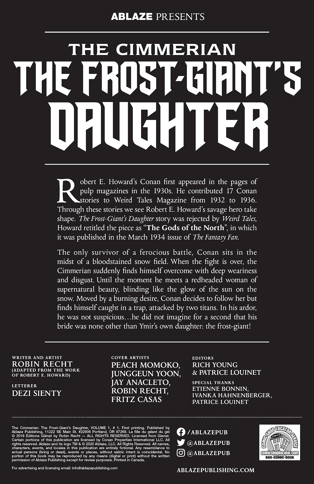 The Cimmerian: The Frost-Giant's Daughter Issue #1 - Page 2