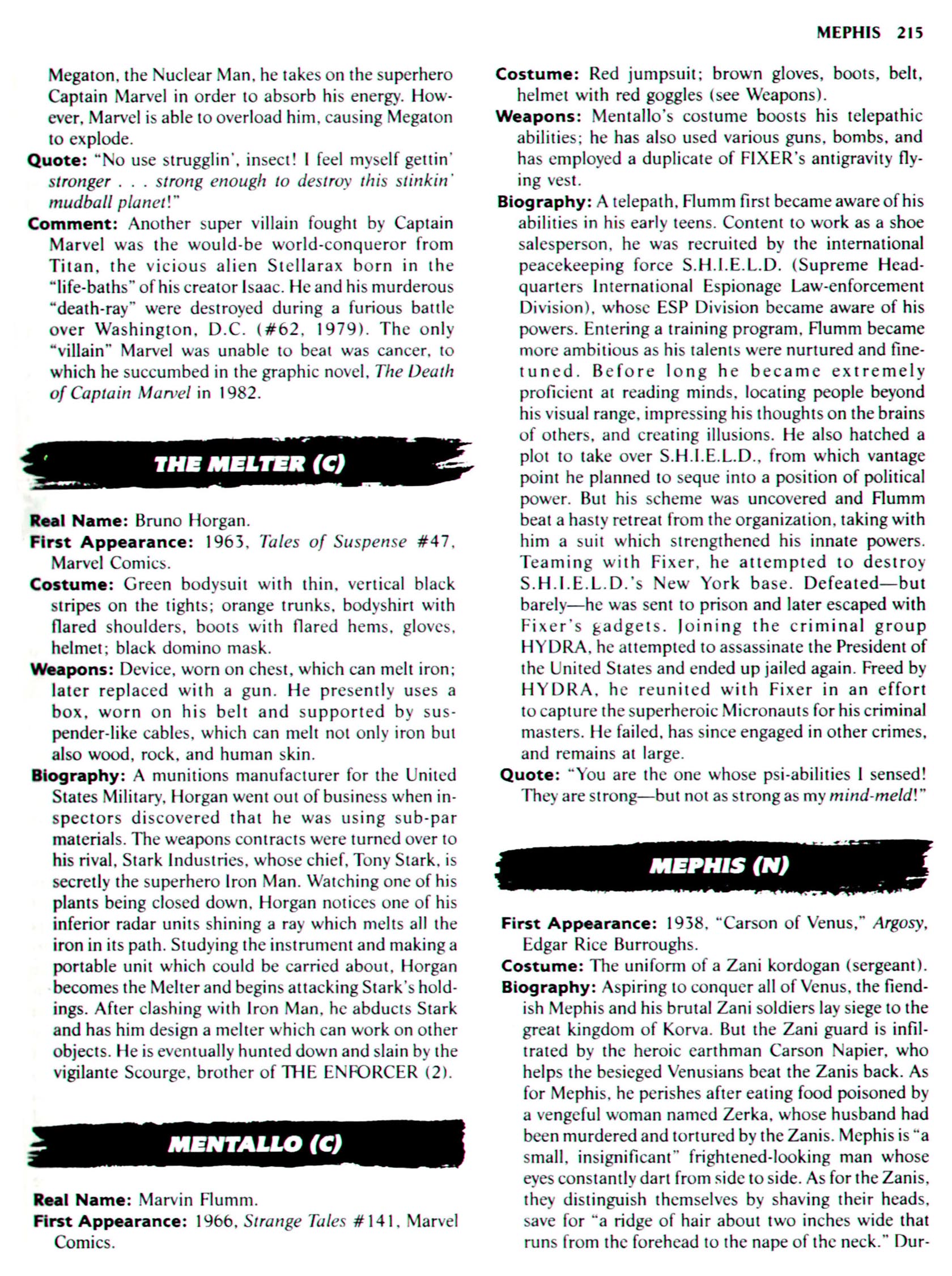 The Encyclopedia of Super Villains TPB-1 - Page 241