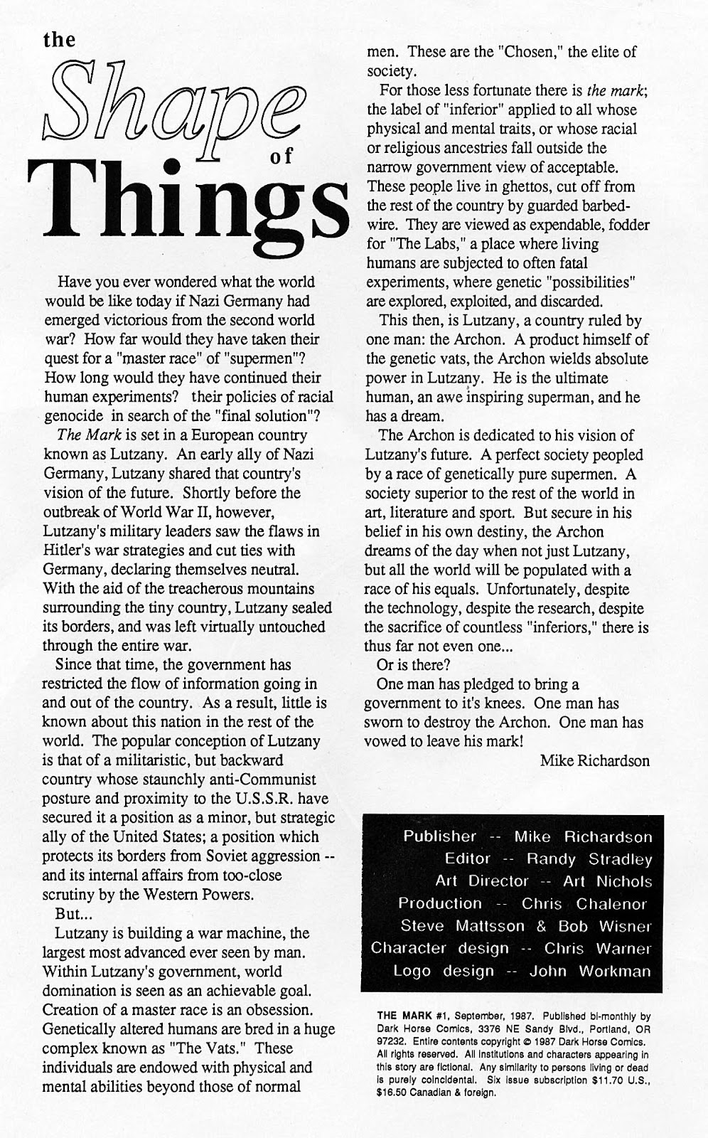The Mark Issue #1 - Page 2