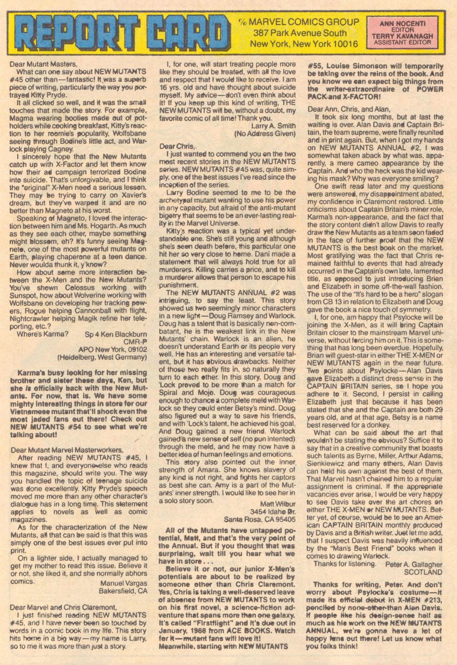 The New Mutants Issue #52 - Page 25