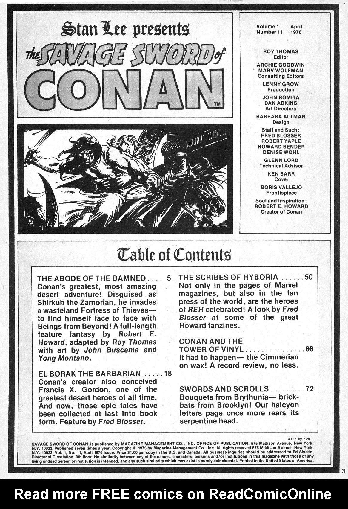 The Savage Sword Of Conan Issue #11 - Page 3