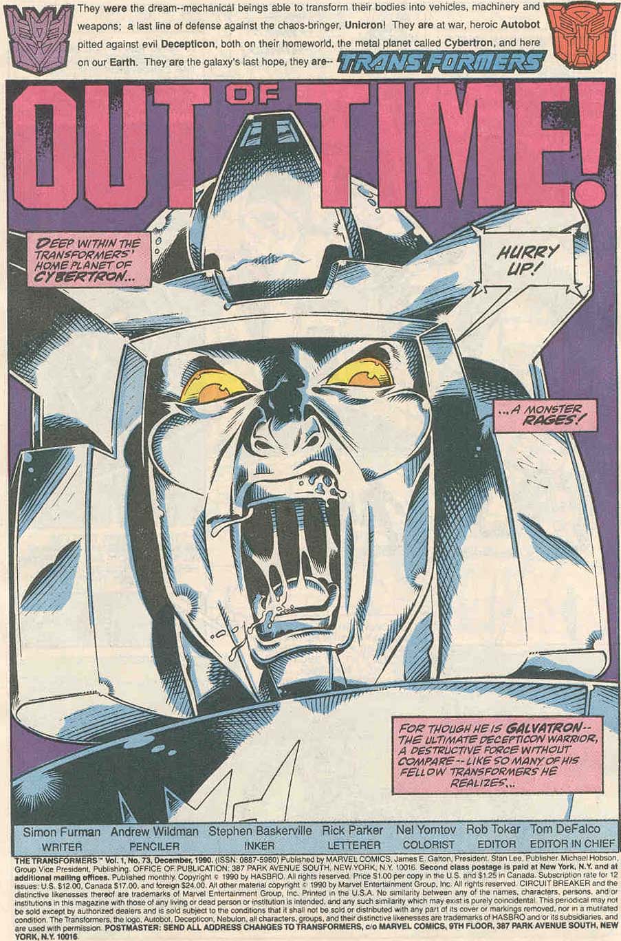 The Transformers (1984) Issue #73 - Page 2