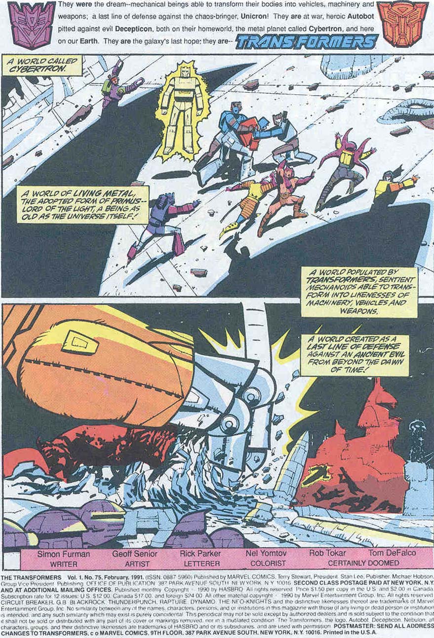 The Transformers (1984) Issue #75 - Page 2