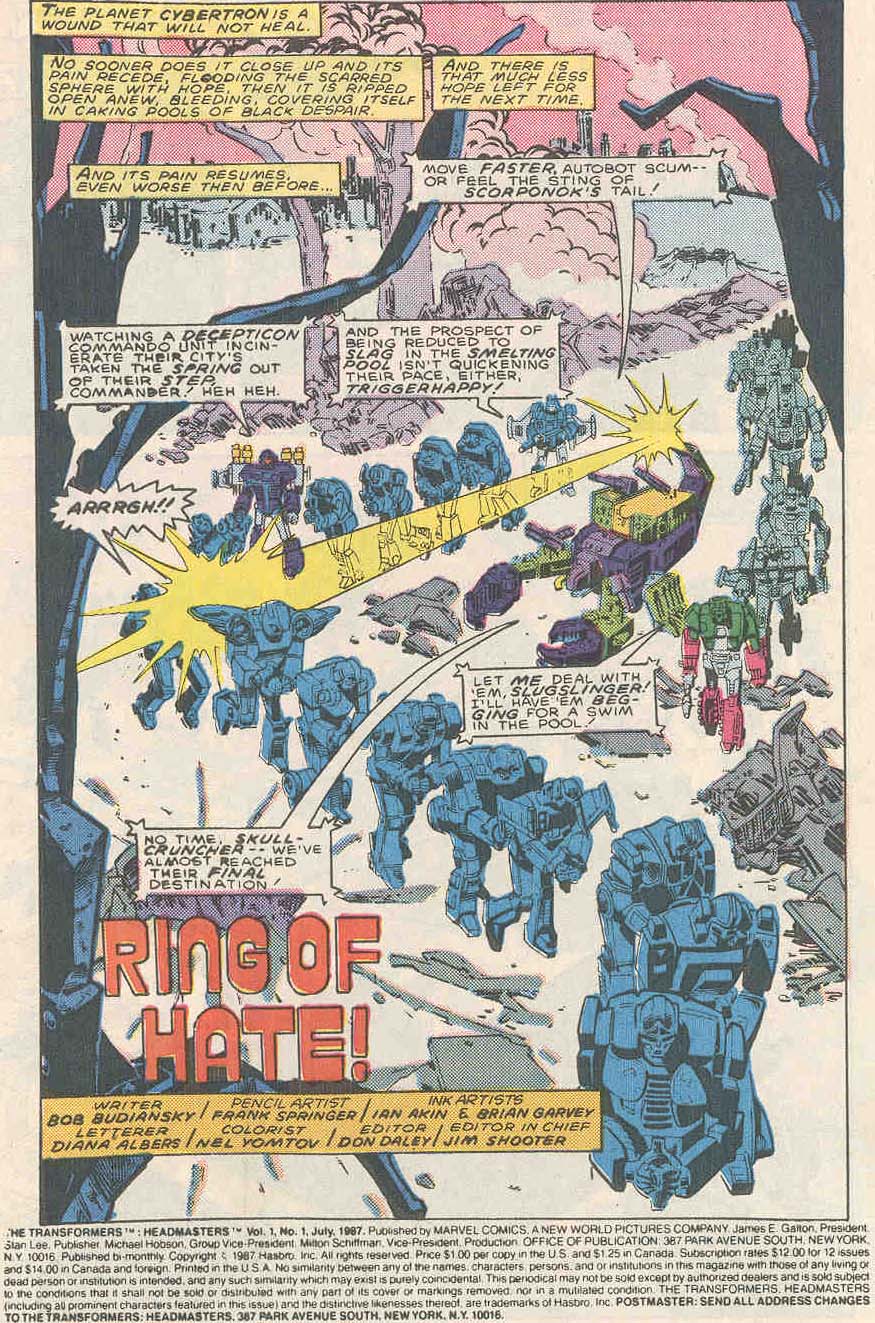 The Transformers: Headmasters Issue #1 - Page 2