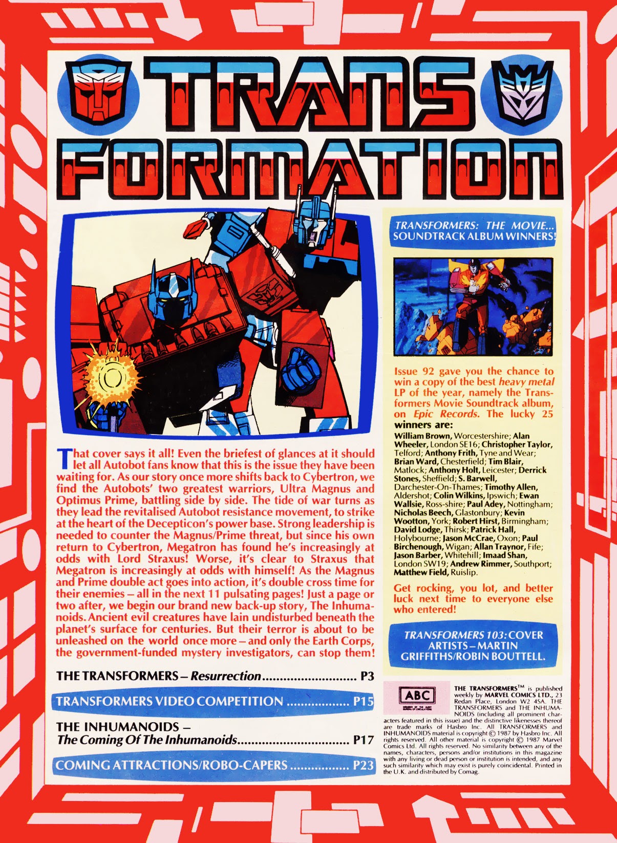The Transformers (UK) Issue #103 - Page 2