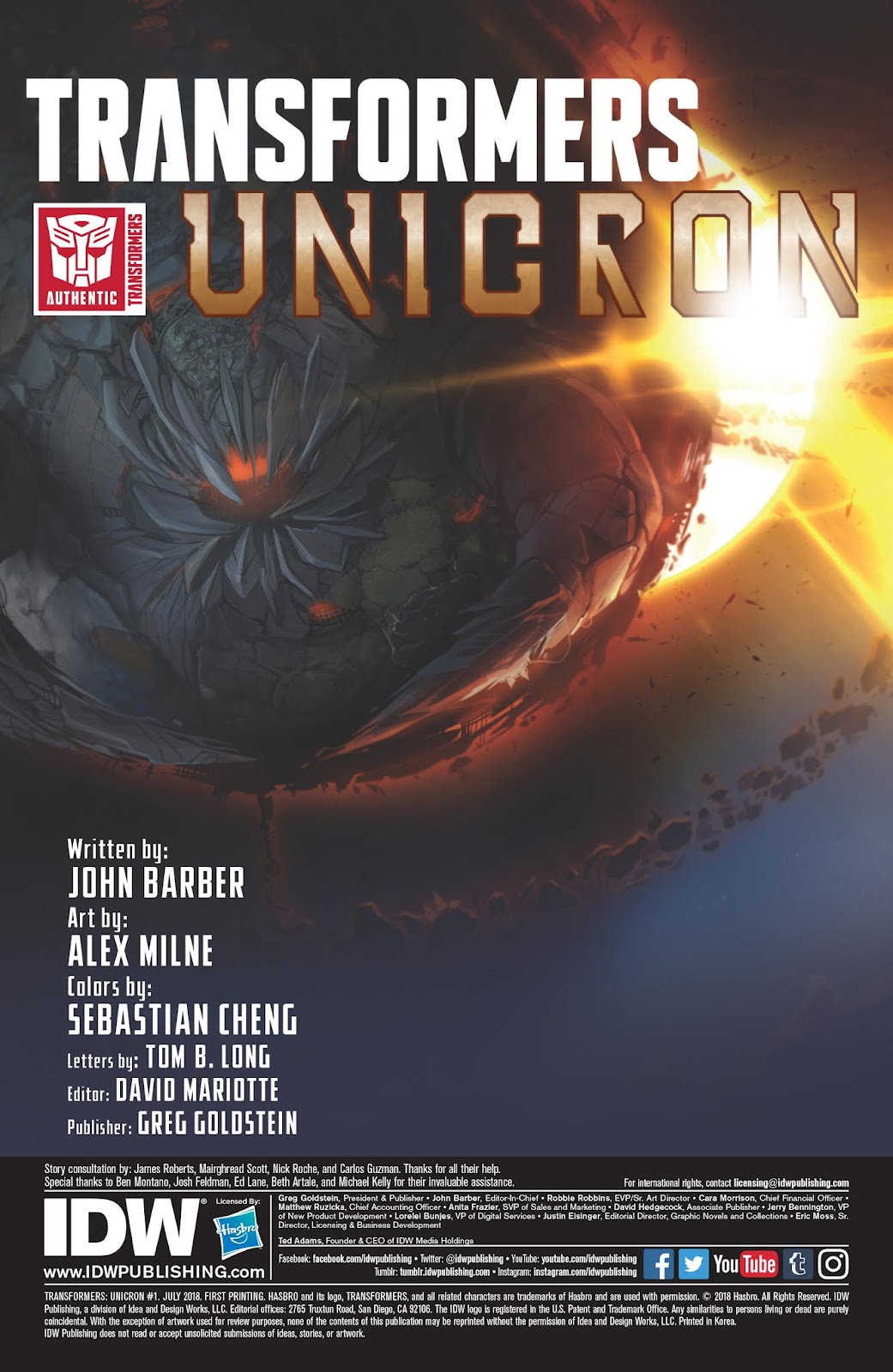 Transformers: Unicron Issue #1 - Page 2