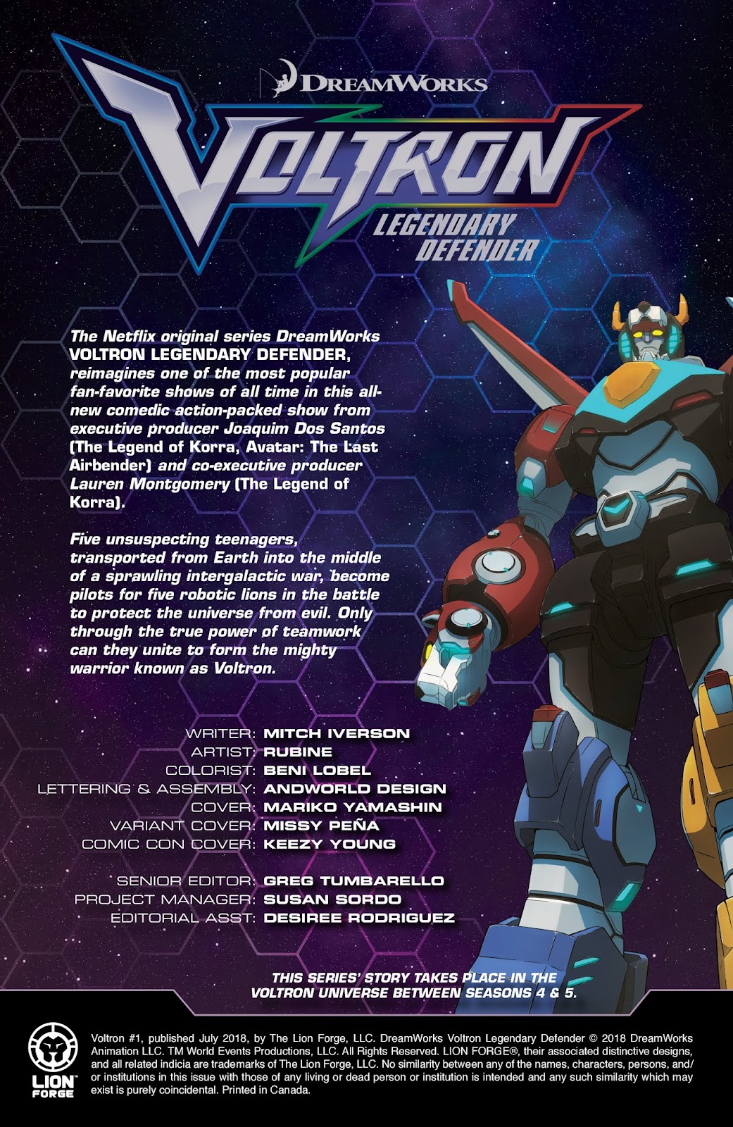 Voltron Legendary Defender (2018) Issue #1 - Page 2