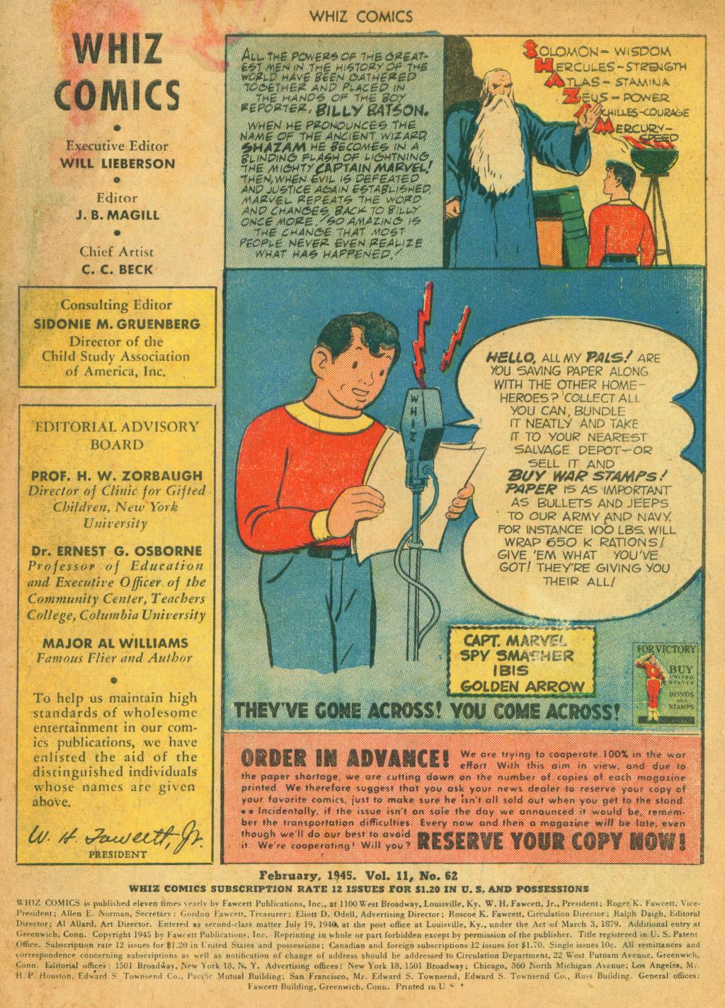 WHIZ Comics Issue #62 - Page 2