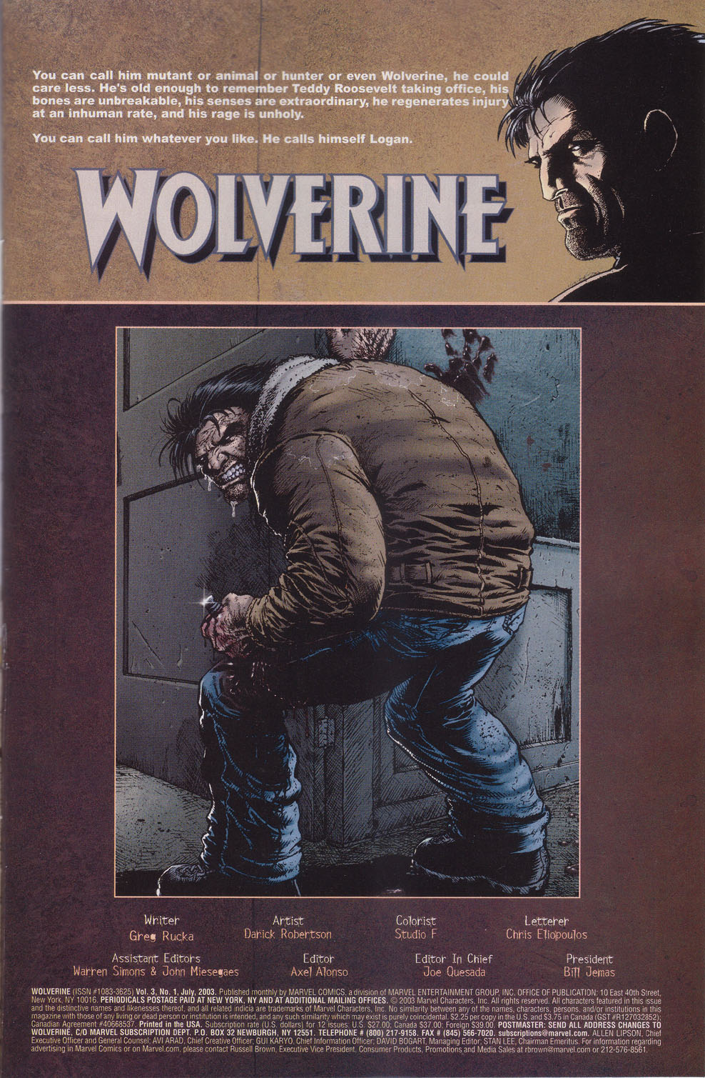 Wolverine (2003) Issue #1 - Page 2